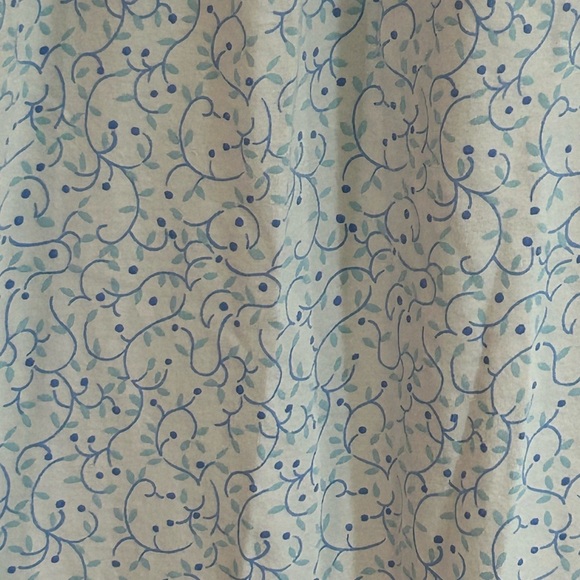 Eileen West Women's Large Short Mini Night Gown Blue Floral Tradwife 100% Cotton - Picture 7 of 10